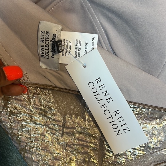 🔥René Ruiz Collection for Neiman Marcus Pleated Jacquard A-… - Picture 4 of 5
